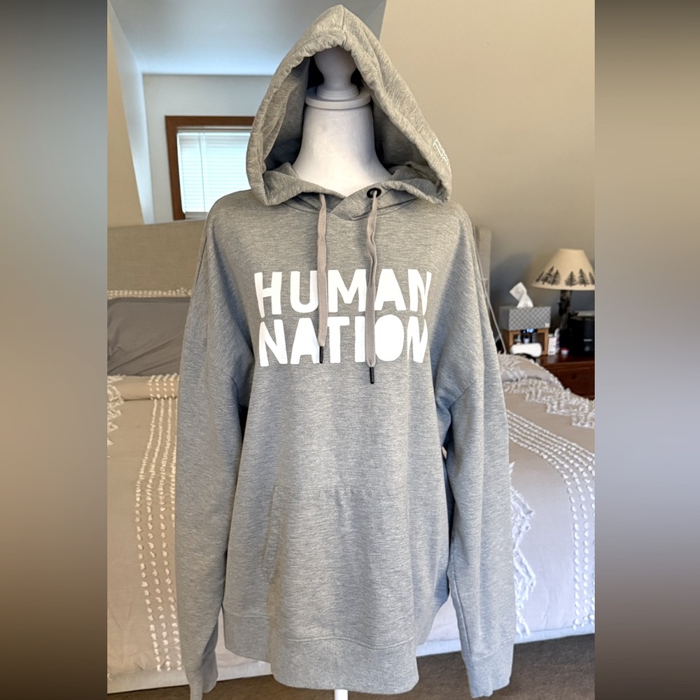 Human Nation Gray Hooded Sweatshirt
